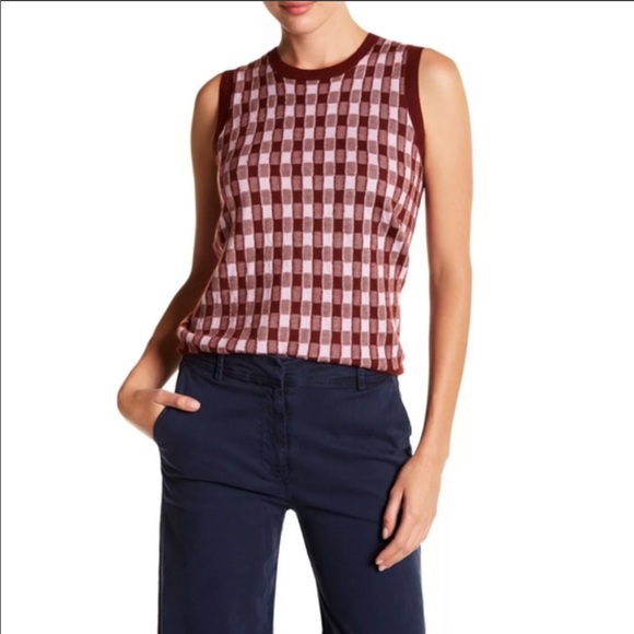 J.Crew Collection Italian Cashmere Gingham Tank - Picture 2 of 6